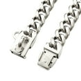 thumbnail image 3 of Silver Dog Collar Metal Stainless Steel Chain For Medium Dogs Heavy Duty, 3 of 7