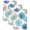 Blue, variant on Watercolor Dandelion Kitchen Towels Set of 3, Modern Minimalist Floral Pattern Absorbent Dish Towels for Kitchen, Microfiber Hand Towel, Quick Drying Tea Towel for Cleaning Decorative Dishcloths