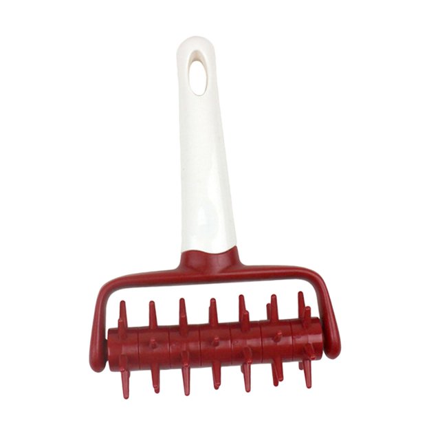 Rodillo para pizza, perforador de agujeros para galletas, sándwiches, pan plano, tartas, masas, panadería rojo