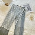 thumbnail image 7 of vlrwzc Womens Lace Maxi Skirt Sweet Pattern Sheer Mesh Tie Up Maxi Skirt Summer High Low Asymmetrical Sheer Y2K Sexy Beach Cover-up, 7 of 7