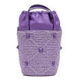 thumbnail image 5 of Pre-Owned Valentino Purple Roman Stud Bucket Bag Shoulder Bag Raffia Canvas/Smooth Leather, 5 of 10