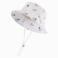 thumbnail image 2 of TOWED22 Baby Sun Hat - Adjustable Toddler Hat with UPF 50+ Sun Protection - Cute Kids Bucket Hat for Beach(White,4-8 Y), 2 of 4
