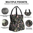 thumbnail image 3 of Pioneer Flower Floral Print Pattern Drawstring Lunch Bag Women - Drawstring Lunch Bag Insulated for Work Office - Stain-Resistant Large Lunchbags for Women with Multi-Pockets, 3 of 6
