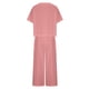 thumbnail image 3 of ICHUANYI Clearance Women's Summer Suit Fashion Short Sleeve Solid Color Trousers Casual Two-Piece Suit(Pink, XL) ICHUANYI WER2023081004651, 3 of 5