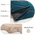 thumbnail image 6 of Round Rugs 5Ft, Teal Blue Ombre Stripe Round Area Rug Washable Indoor Throw Carpet, Abstract Summer Beach Coastal Soft Non Slip Circle Rug for Cabinet Bathroom Home Decor Aesthetic, 6 of 8