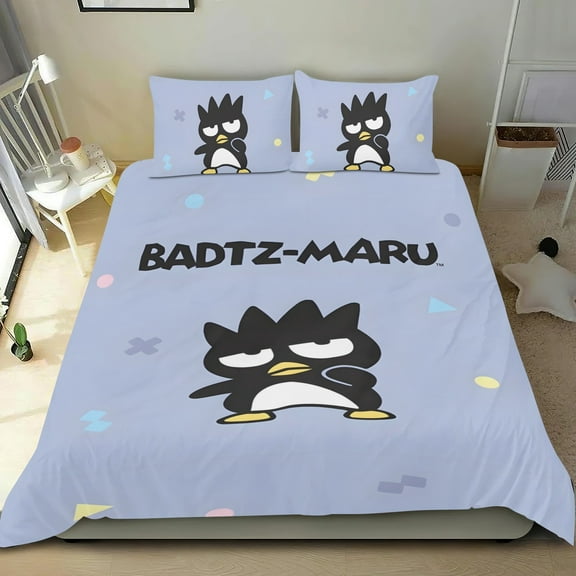 Badtz Maru-themed Bed Sheet Set Three Piece Set Comfortable And Skin Friendly Unique Design Home Decor Gifts For Family Friends fans36x75Inches（90cm*190cm）