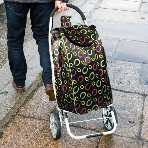 Bolsa de compras, bolsa plegable con carrito, bolsa reutilizable y plegable con carrito, bolsas de comestibles reutilizables para carrito de compras Estilo B shamjiam Bolsas de compras reutilizables