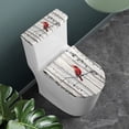 thumbnail image 3 of HELLHERO Cardinal Adds Holiday Charm for Bathroom Supplies, Adjustable Polyester Fabric Toilet Seat Protector, Stretch, Universal, Pack of 2, 3 of 8