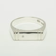 thumbnail image 2 of LBG British Made 14k White Gold Natural Diamond Mens Band Ring - 25 size options - Size 11.75, 2 of 6