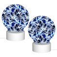 thumbnail image 2 of Daiia Blue Lightning2 Pattern Acrylic Night Light, LED Touch Light, Bedroom Night Light, Soft Glowing Lamp Perfect Gift for Mother's Day, Birthday, or Christmas, 2 of 9