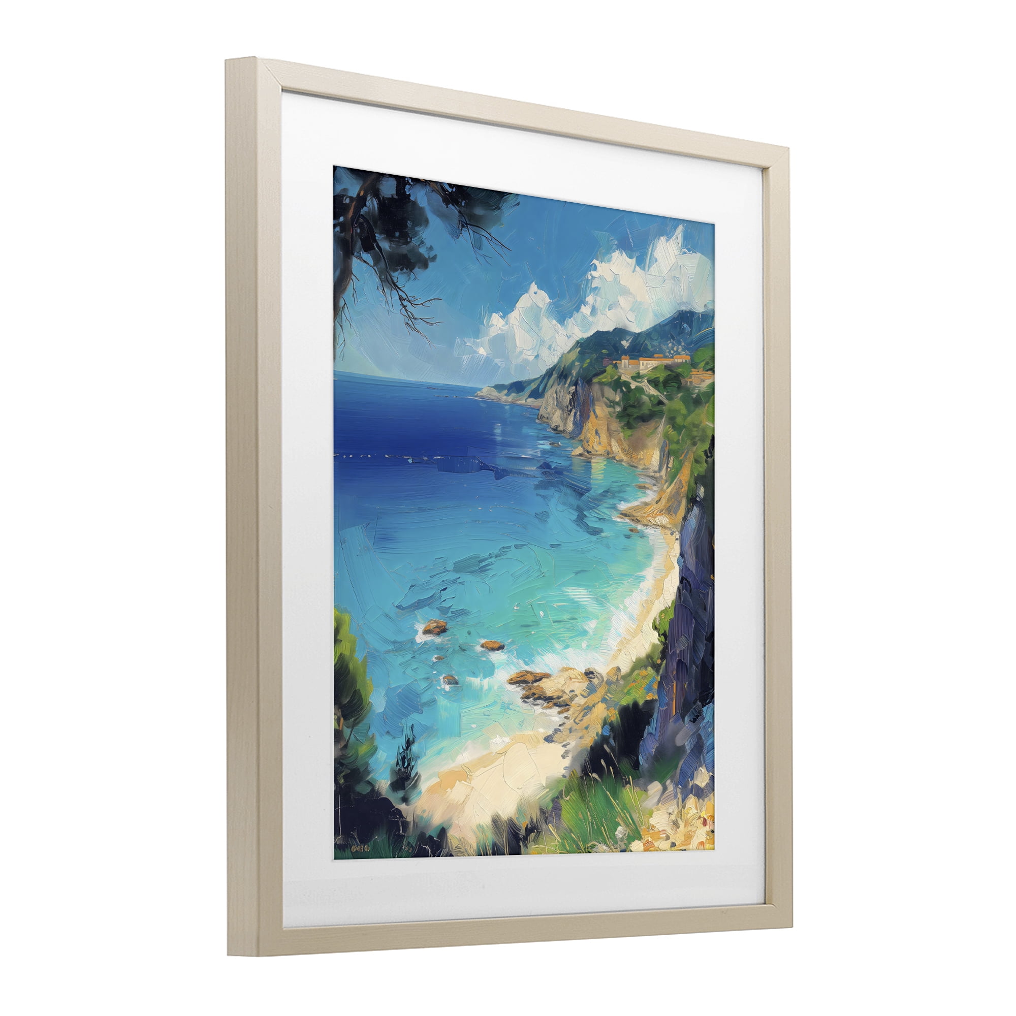 Stupell Industries View of Ocean Retreat Birch Framed Print Under Glass, design by Creative Studio