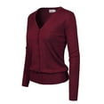 thumbnail image 3 of Made by Olivia Women's Classic Button Down Long Sleeve V-Neck Soft Knit Sweater Cardigan, 3 of 7