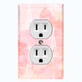 thumbnail image 1 of Metal Light Switch Plate Cover Romantic Paris Eiffel Tower Pink Cloud Letter PRS001, 1 of 13