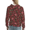 thumbnail image 7 of Goofa Rose Flowers for Women's Hooded Sweatshirt with Eye-catching Drawstrings- Lightweight Pullover Hoodie with Kangaroo Pocket, Perfect for Everyday Wear-Medium, 7 of 7