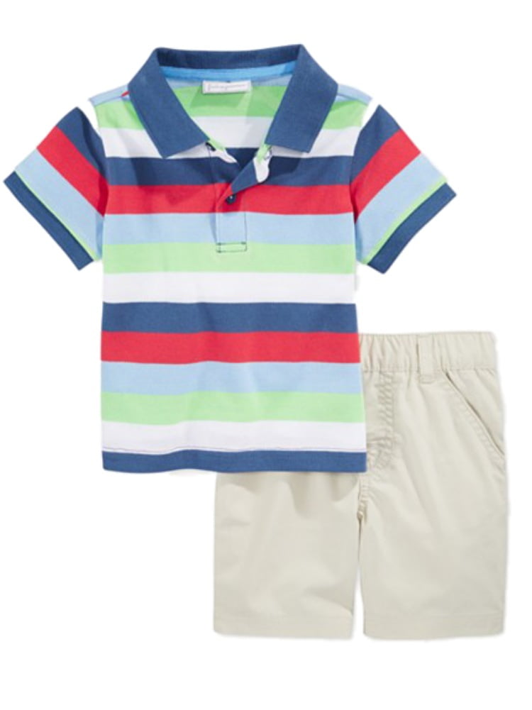 NEW First Impressions Baby Boys Polo Shorts Set 2 Piece size 6-9M 12M 18M 