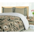 thumbnail image 3 of Ambesonne Sage Duvet Cover Set, Ethnic Essence Soft Hue Floral, Twin, Beige Dark Green and Peach, 3 of 4