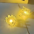 thumbnail image 5 of Aooww Crown Tealight Candle Holders, LED Votive Candle Holders,Clear Glass,IdealHolder for Wedding Centerpieces,Party,Dinner, Christmas Decorations(As Show), 5 of 6