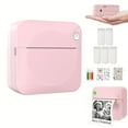thumbnail image 2 of Plastic Portable Photo Printer, Pink1 Wireless Pocket Printer, Portable Photo Pocket Printer, Wireless Bluetooth, for Study Notes, Wrong Question Printing, Compact, 5 Paper Rolls, by Goohae, 2 of 8