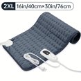 thumbnail image 1 of LNGOOR Extra Large Electric Heating Pad 16x30” - Comfort Relief for Back  Neck  Shoulders & More - 6 Heat Levels  4 Timer Settings  Auto Shut-Off  Machine Washable  Moist/Dry Relax, 1 of 7