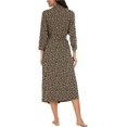 thumbnail image 5 of Peignoir pour Femmes Léger à Manches 3/4, Robe de Chambre Kimono à Col en V, Longue Tenue de Nuit, 5 of 5