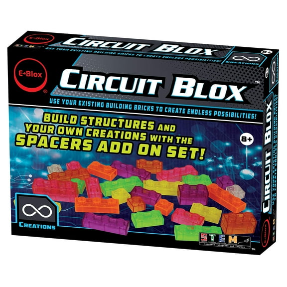E-Blox Circuit Blox Builder - Lights 96 Pieces Spacer Add-on Building Blocks Toys Set for Kids Ages 8 