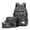 Navy, variant on Unisex 900D Print 3 Piece Backpack Set Water-Resistant College Style Bookbag Back to School Backpack for Men Women