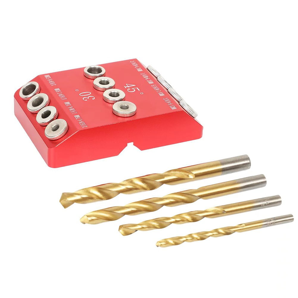 Whatever You Like 30 45 90 Degree Angle Drill Hole Guide Jig for Angled And Straight Hole Drill Hole Guide Jig Stable Drilling with Locking Clamp (Hand Tools)