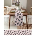 thumbnail image 3 of Ldtrchee Pink Christmas Table Runner 72 Inches, Watercolor Xmas Snowflake Bed Runner Dresser Scarves Tabletop for Indoor Outdoor Parties/Ceremony/Banquet, 13" x 72", 3 of 8