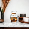 thumbnail image 5 of JAGASY Elephant Memorial Urn for Friend - Orange Small Urns for Human Ashes Keepsake - Sunset River Clouds Decorative Mini Urn for Boy - Funeral Cremation Urns for Girl - (3 Inch), 5 of 7