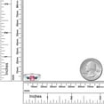 thumbnail image 6 of Gem Stone King 10K White Gold Pink Mystic Topaz and London Blue Topaz 3-Stone Ring for Women | 1.76 Cttw | Round 6MM | Gemstone November Birthstone | Size 8, 6 of 6