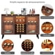 thumbnail image 4 of Zocalo Armario de Bar de vinos, gabinete de café para el hogar con Estante para Vino y Soporte para Vidrio, aparador de Cocina con Estante de Almacenamiento, gabinete de Licor (rojo), 4 of 9