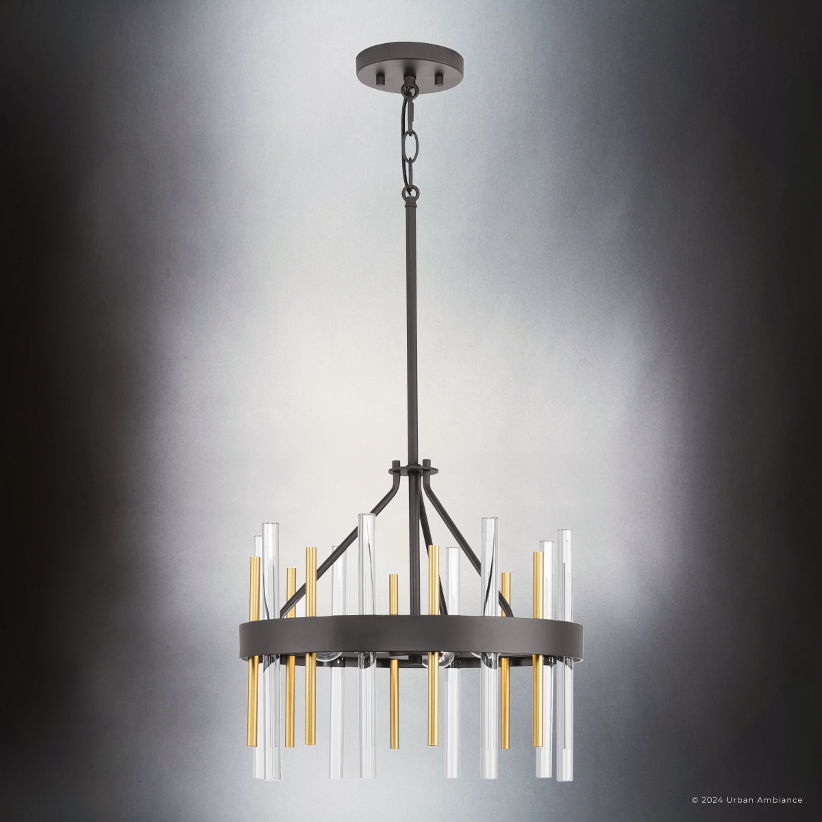 Luxury Transitional Ceiling Light, Matte Black, UHP4760