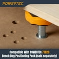 thumbnail image 3 of POWERTEC Riser with Washers for Bench Dog Puck, Compatible with T-Track & Dog Holes, Elevates Work Surface for Painting, Sanding, and Cutting - 1/4"-20 UNC, 4-Pack (72169N), 3 of 5