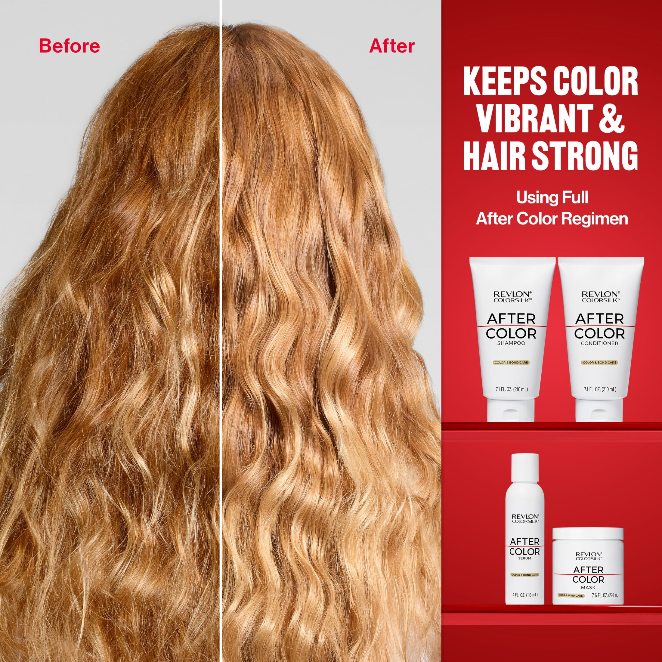 Revlon ColorSilk After Color Care Hair Mask Damaged Hair Repair, 7.6 fl oz