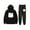 Black, variant on SMii7Y Hoodie Jogger Pant 2 Piece Suit Fashion Sweatshirt&Trousers 2 Pieces Sets