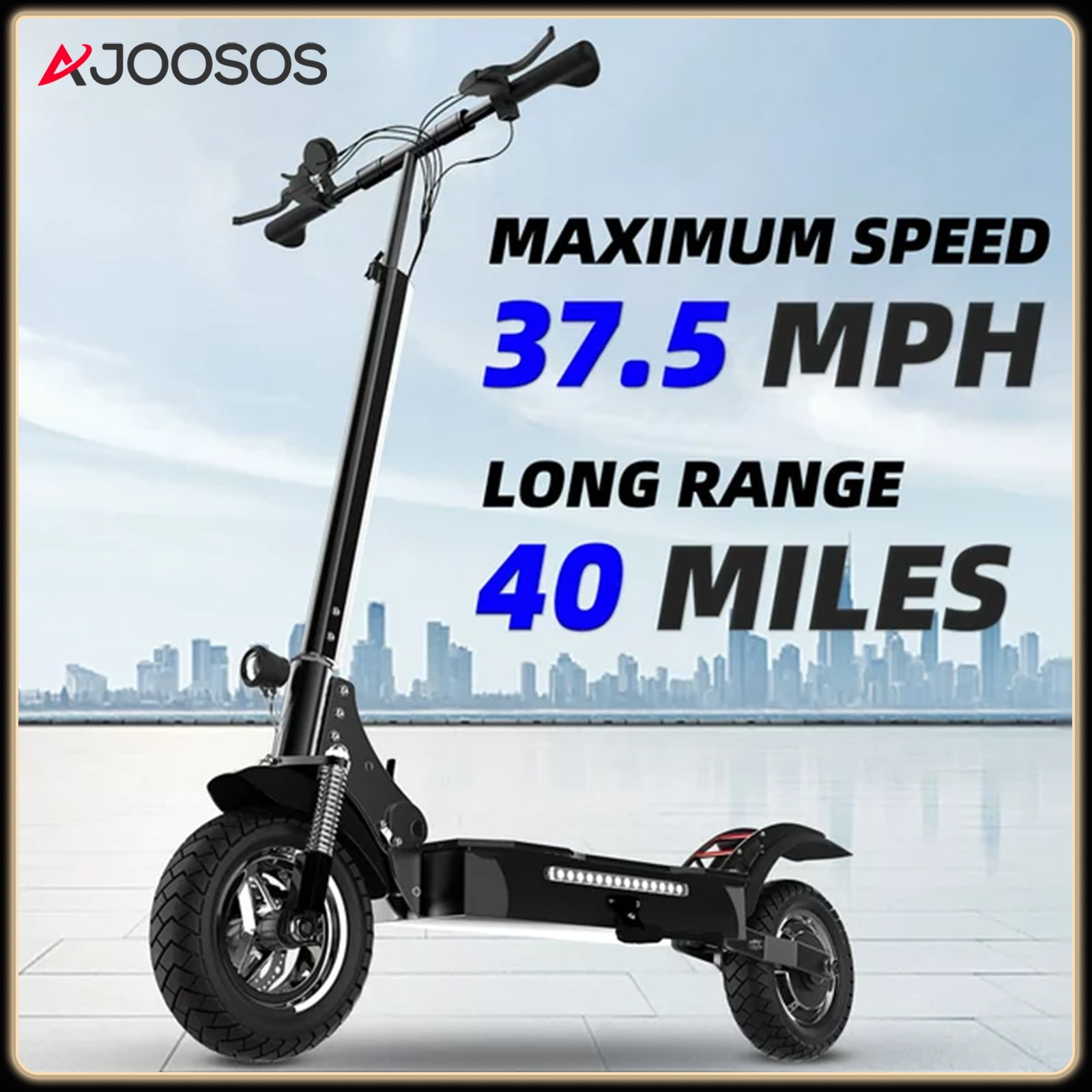 AJOOSOS X750 Electric Scooter, 37.5 mph Speed, 40 Miles Range, Fast Electric Scooter - Walmart.com
