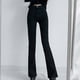 thumbnail image 2 of Pantalones vaqueros casuales con dobladillo deshilachado y rasgado medio para mujer Pantalones vaqueros de ocho pantalones Fridja hfkajh103487, 2 of 6