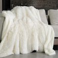 thumbnail image 1 of unique Faux Fur Throw Blankets, Comfy Chic Plush Fuzzy Blanket, Lightweight Long Hair, 1 of 5