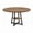 Brown, variant on 47" Round Dining Table for 4-6, Star-Shaped Iron Base & Wood Top, Compact Modern Industrial Kitchen & Apartment Table