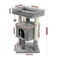 thumbnail image 6 of Pefilos Cat Tree Cat Houses for Outdoor Cats Cat Condo for Large Cats with Sisal Scratching Posts, Cat Nest for Indoor Cats Plush Perch, Cat Tower Furniture Cat Bed, Gray, 6 of 16