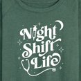 thumbnail image 3 of Instant Message - Night Shift Life - Women's Lightweight French Terry Long Sleeve Shirt, 3 of 6