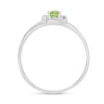 thumbnail image 5 of 14k White Gold Oval Peridot And Diamond Ring, 5 of 6