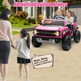 thumbnail image 2 of 24V 2 Seater Ride on Car Toys with Remote Control, Licensed Ford Bronco Electric Car for Kids with Bluetooth, FM Radio, LED Light, Battery Powered Vehicles for Toddler Boys Girls 3-6 Years, Pink, 2 of 8