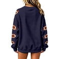 thumbnail image 5 of Clossjun Football Print Sweatshirts for Women Oversized Crewneck Game Day Hoodies Casual Loose Fit Pullover Tops for Vacation L, 5 of 6