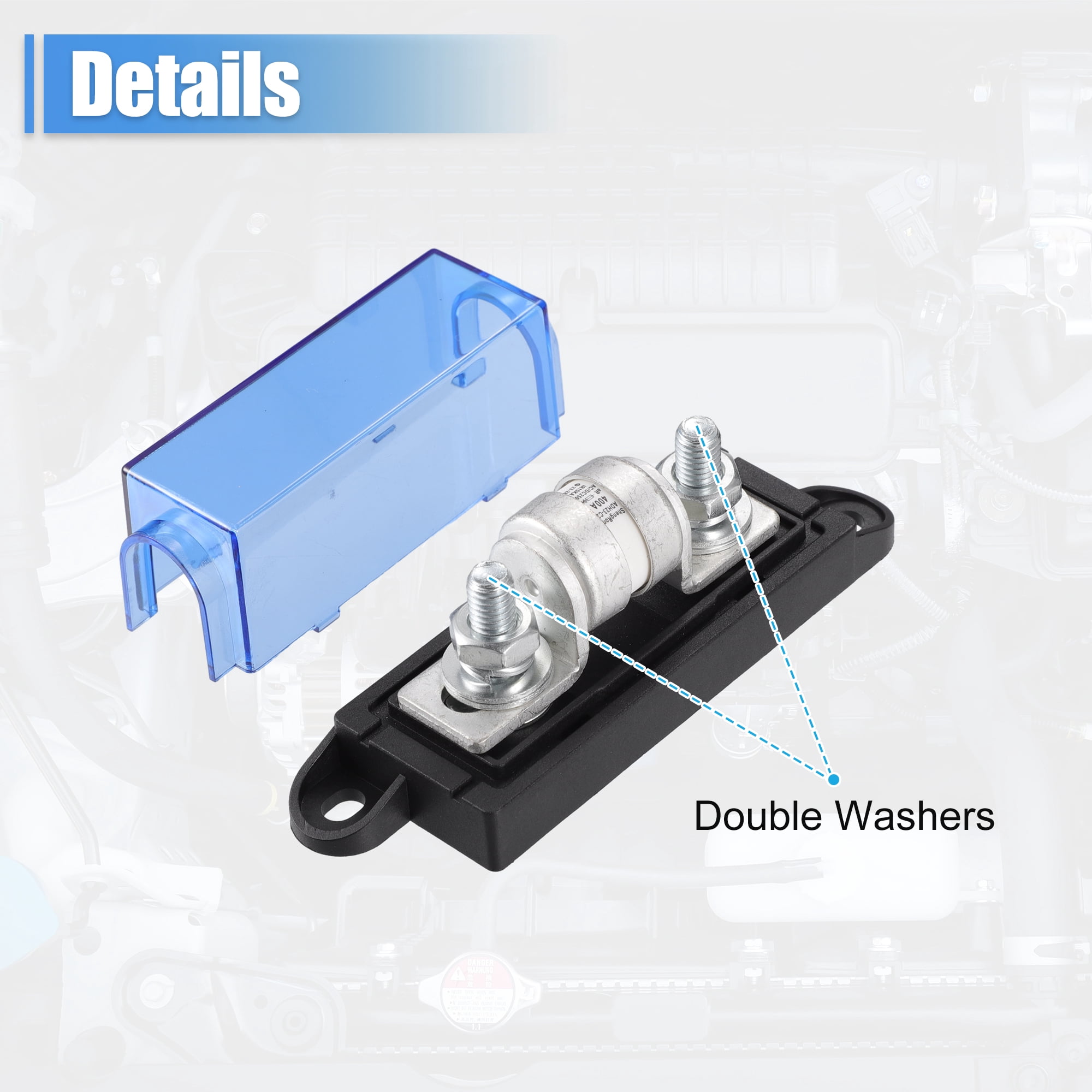 Universal Car Truck SUV Marine Boats DC250V Fuse Block 400A Class T Fuse Holder with 400 Amp