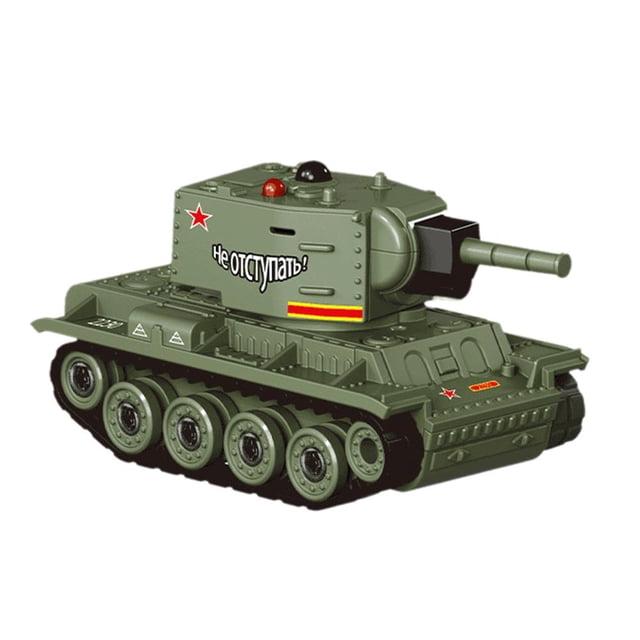 RC Tank Full Scale Infrared Remote Control Mini Desktop Tank Toy for Kids & Adults, Interactive Battle Vehicle, Gray/Blue, 3.15 Inch