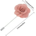 thumbnail image 5 of Toptie Men's Lapel Flower Pin Rose for Wedding Boutonniere Stick (Pack of 6)-Red-Pack of 6, 5 of 7