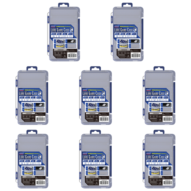 caja de pesca señuelo compartimentos de cebo portátiles cajas de anzuelos de cebo herramienta al aire libre azul