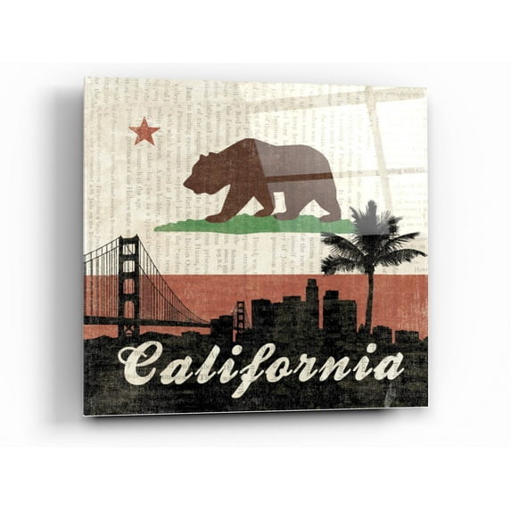 Epic Art 'California' by Moira Hershey, Acrylic Glass Wall Art, 24"x24"