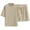 A12 Khaki, variant on Glisme Men's Pyjamas 2 Piece Solid Color Short Sleeve Crew Neck Nightwear With Shorts Set Summer Comfortable Pajamas For Men Size 4XL Black